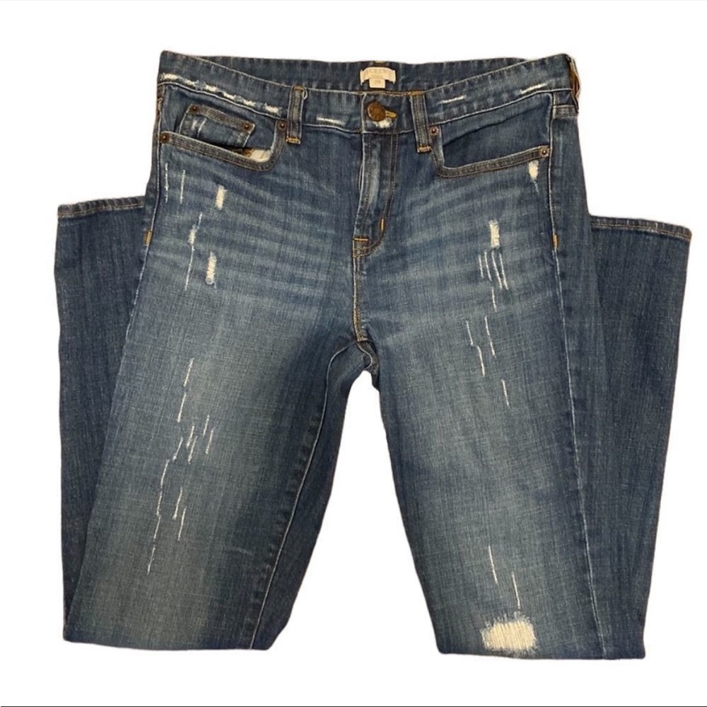 J Crew Stretch Distressed Skinny Jeans Size 29/8